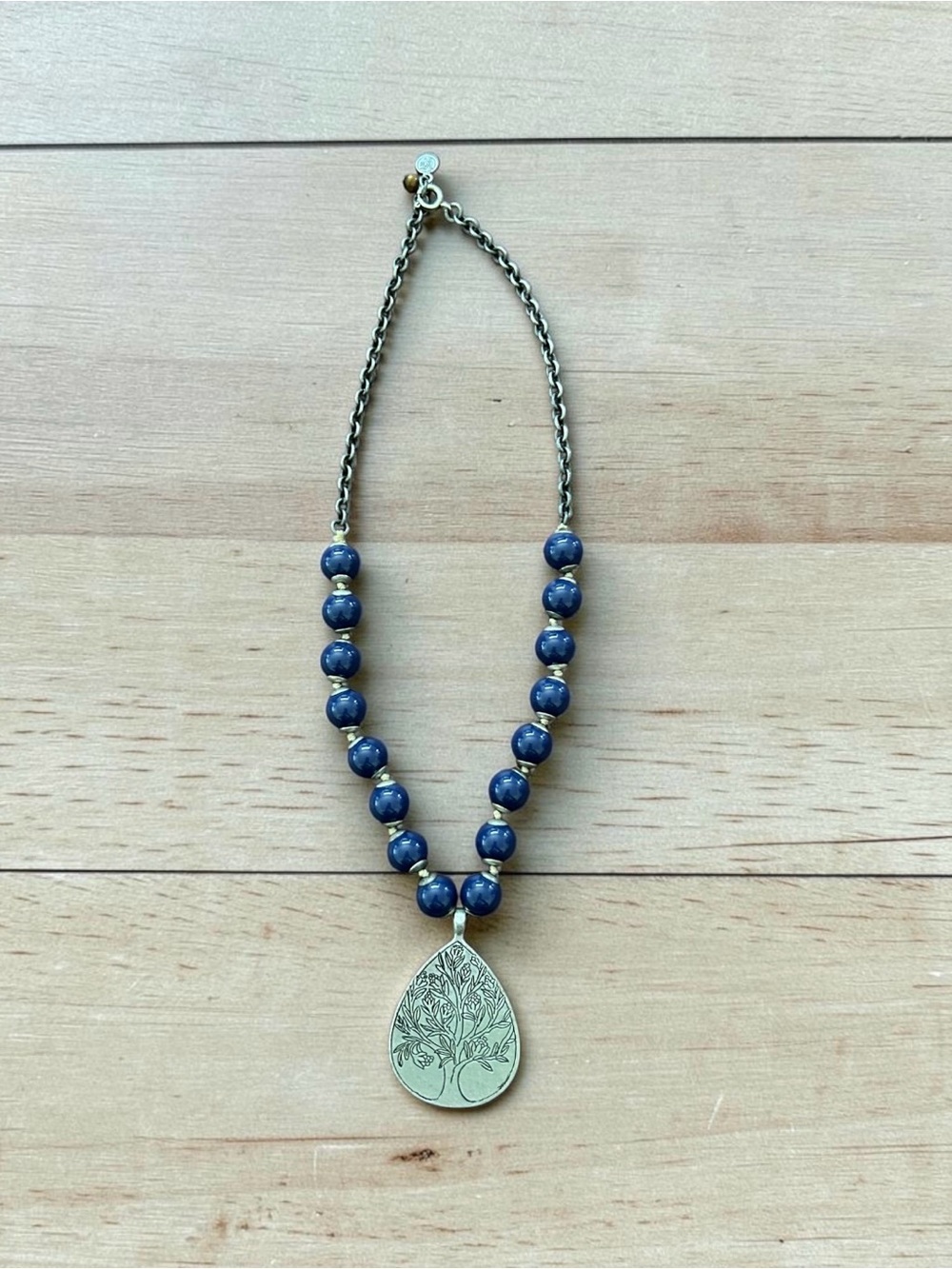 Vintage? Liz Claiborne Necklace Tree Of Life Teardrop Pendant